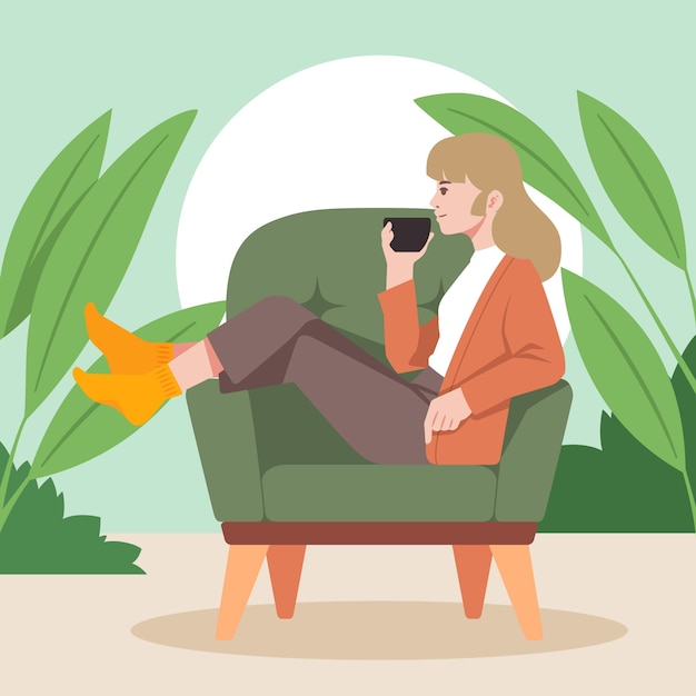 Free vector hand drawn lagom illustration