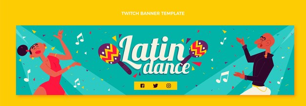 Нарисованный рукой баннер латинской танцевальной вечеринки