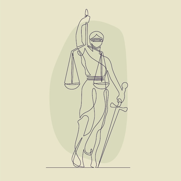 Free vector hand drawn lawyer   drawing illustration