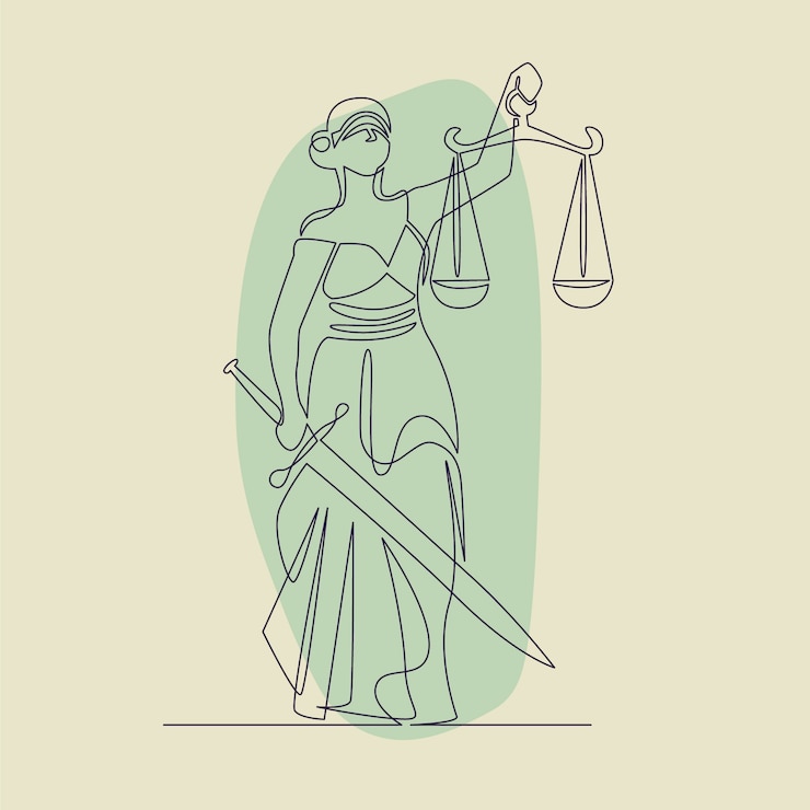 Free Vector hand drawn lawyer   drawing illustration