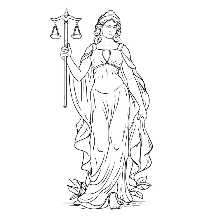 Free Vector hand drawn lawyer  drawing illustration