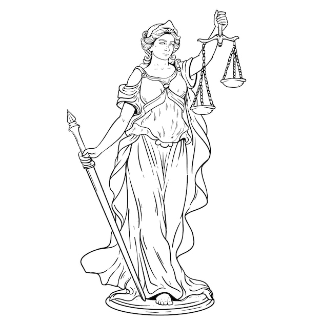 hand drawn lawyer drawing illustration