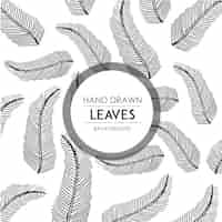 Free vector hand drawn leaves background