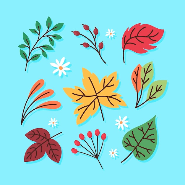 Нарисованная рукой иллюстрация листьев
