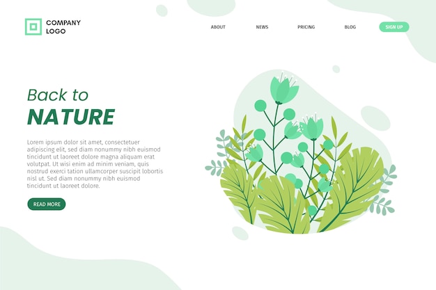 Free vector hand drawn leaves landing page