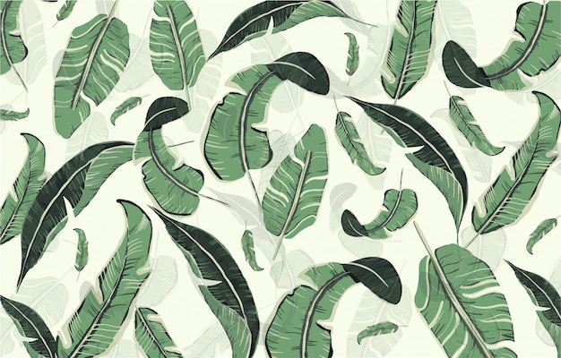 Free vector hand drawn leaves pattern