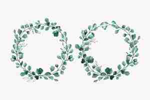 Free vector hand drawn leaves wreath background design