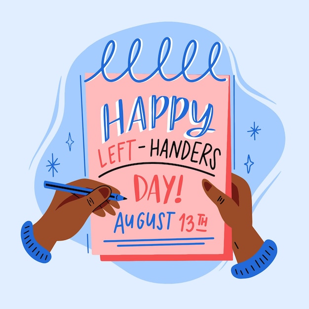 Free vector hand drawn left handers concept