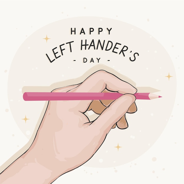 Free vector hand drawn left handers day concept