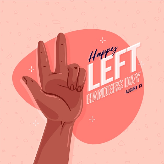 Hand drawn left handers day concept