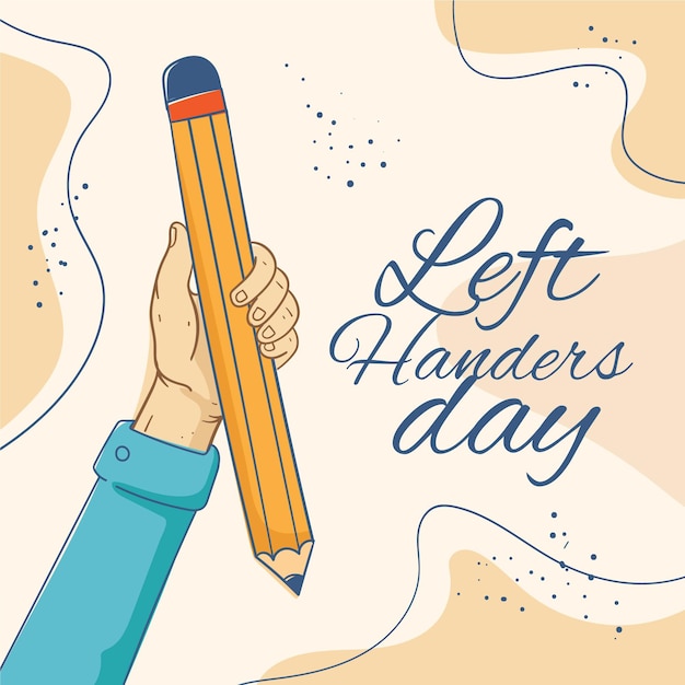 Free vector hand drawn left handers day concept