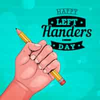 Free vector hand drawn left handers day