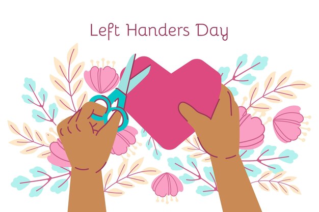 Hand drawn left handers day