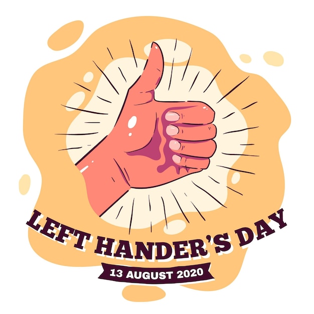 Hand drawn left handers day