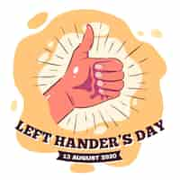 Free vector hand drawn left handers day