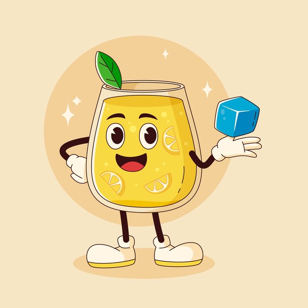 Hand drawn lemonade  cartoon illustration