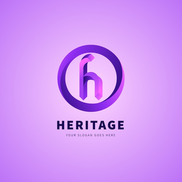 Hand drawn letter h logo design