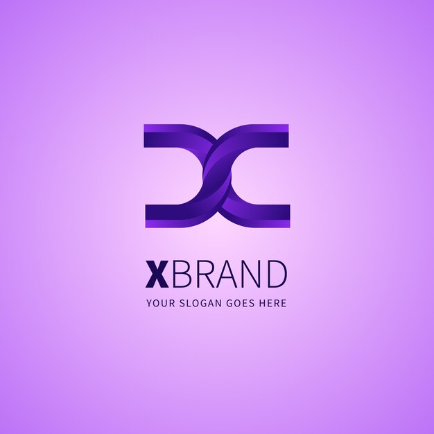 Hand drawn letter x logo design