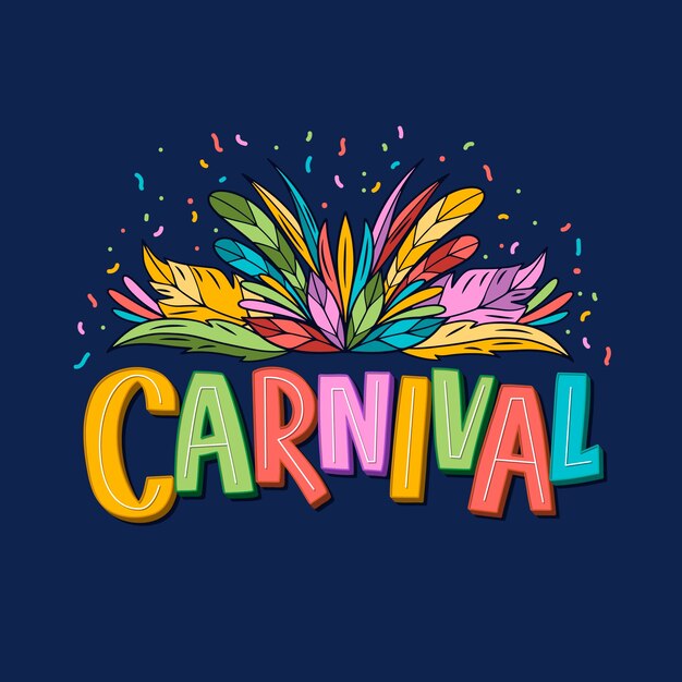 Hand drawn lettering for carnival party celebration