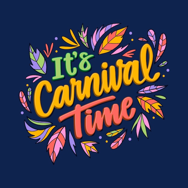 Hand drawn lettering for carnival party celebration
