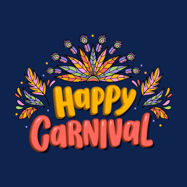 Hand drawn lettering for carnival party celebration