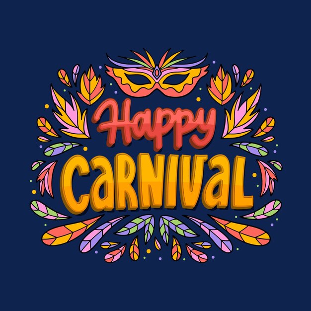 Hand drawn lettering for carnival party celebration