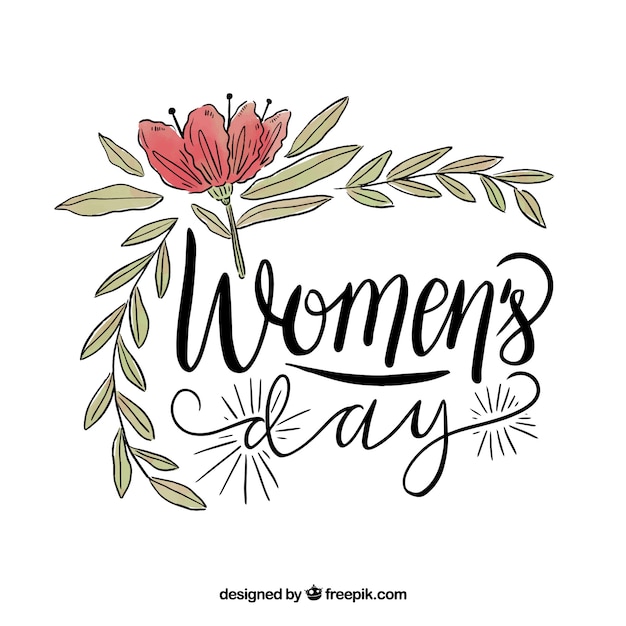 Hand drawn lettering design for womans day