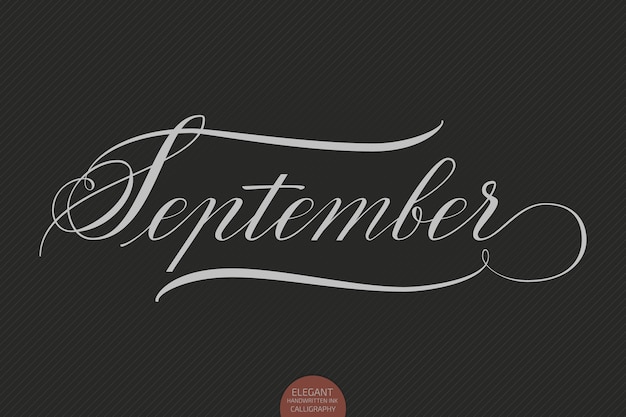 Free vector hand drawn lettering september.