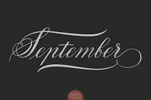 Free vector hand drawn lettering september.