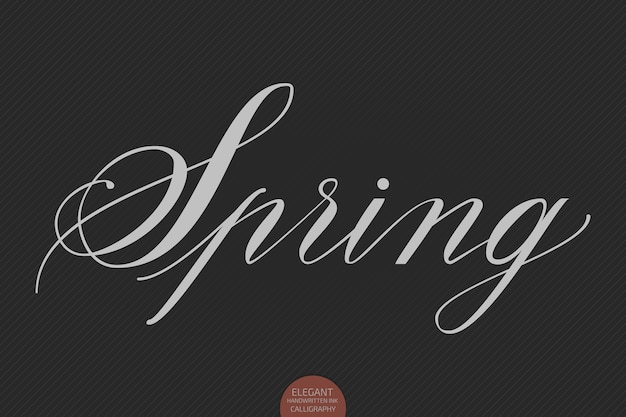 Hand drawn lettering Spring.