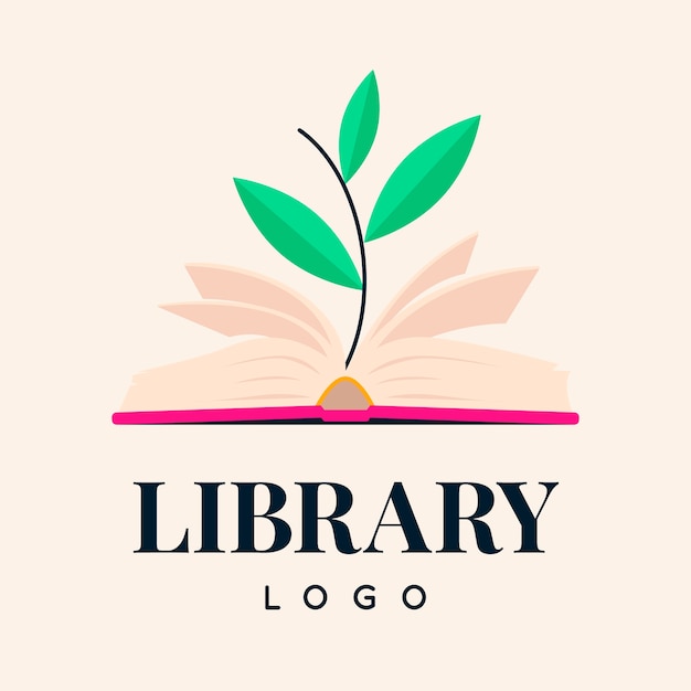 Hand drawn library logo