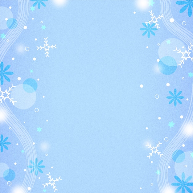 Free vector hand drawn light blue snowflake border