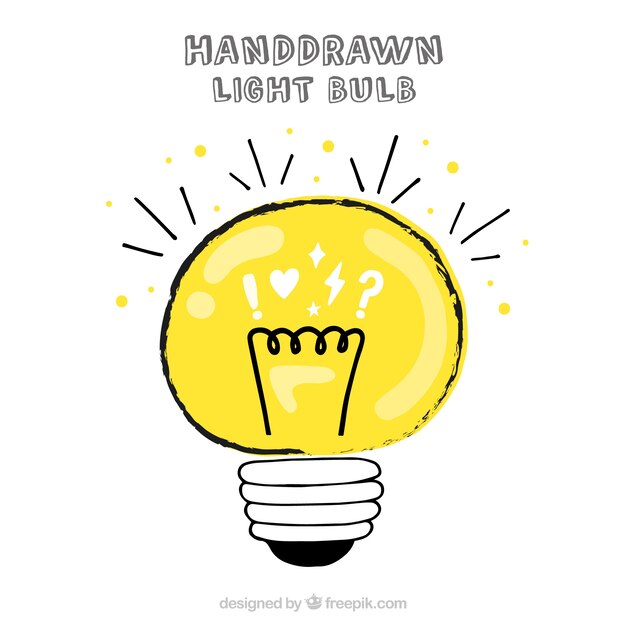 Hand drawn lightbulb