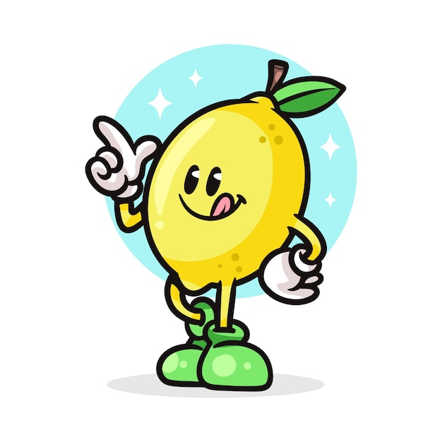 Free vector hand drawn lime  cartoon illustration