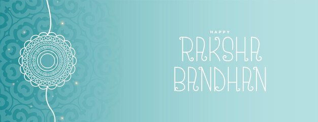 손으로 그린 라인 스타일 raksha bandhan 넓은 배너 디자인