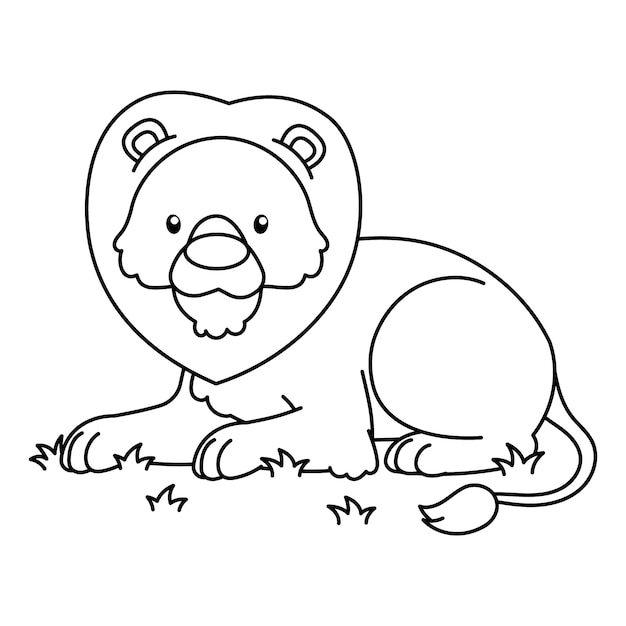 Нарисованная рукой иллюстрация льва