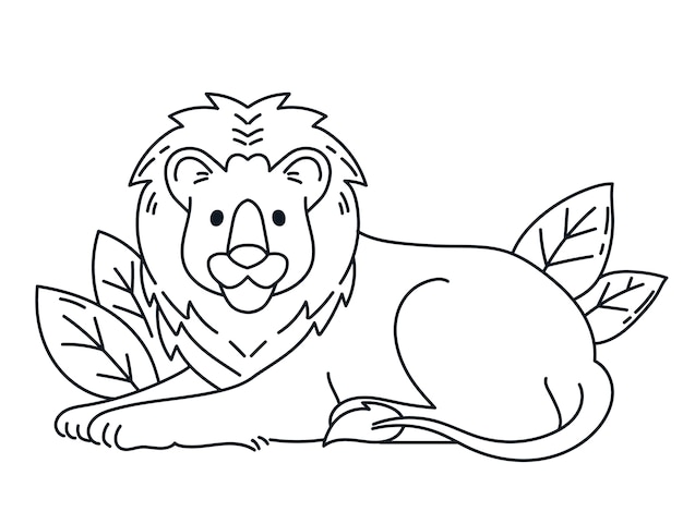 Free vector hand drawn lion  illustration