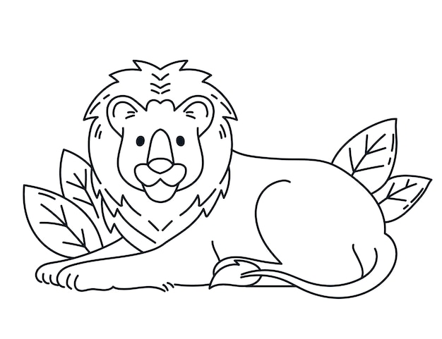 手描きのライオンのイラスト