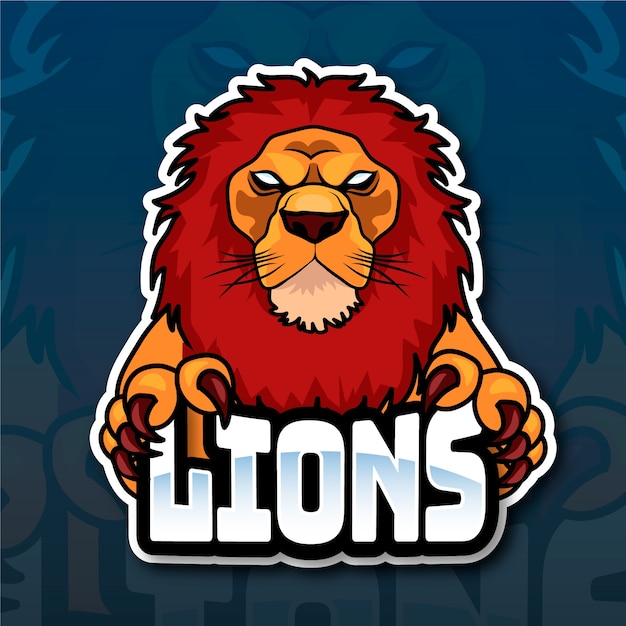 Free vector hand drawn lion logo design