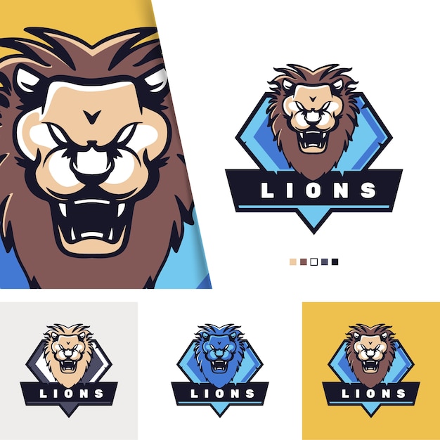 Hand drawn lion logo