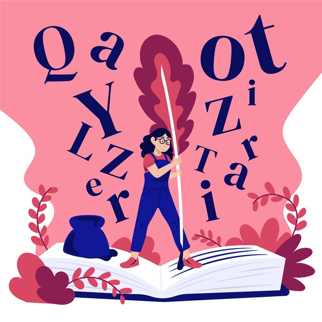 손으로 그린 문학 그림