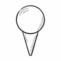 Free vector hand drawn location pin pointer