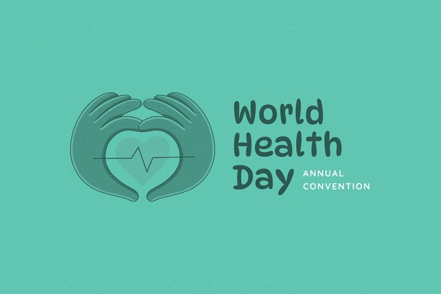 Free vector hand drawn logo template for world health day