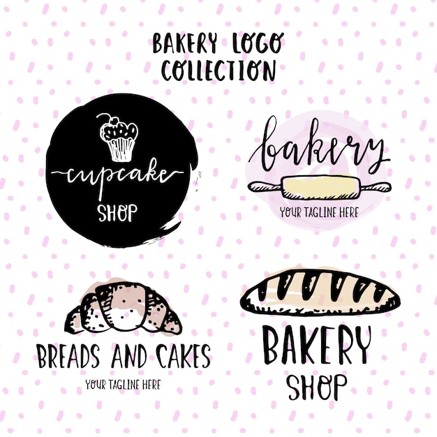 Download Free Hand Drawn Logos For A Bakery Free Vector Use our free logo maker to create a logo and build your brand. Put your logo on business cards, promotional products, or your website for brand visibility.