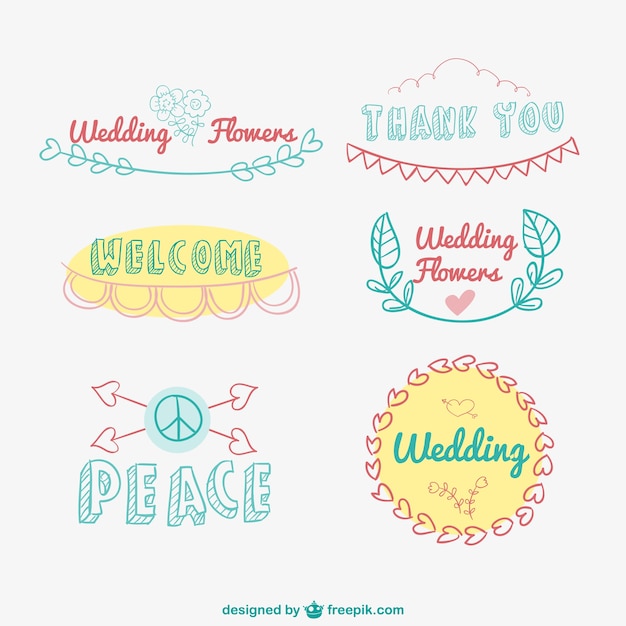 Free vector hand drawn logos