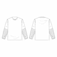 Free vector hand drawn long sleeve t-shirt outline illustration