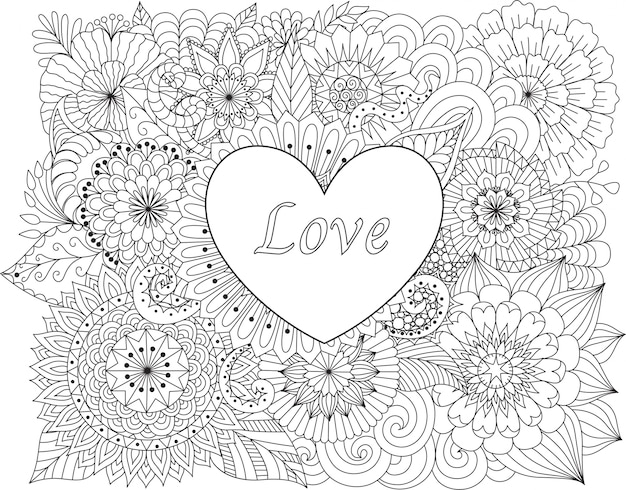 Hand drawn love background