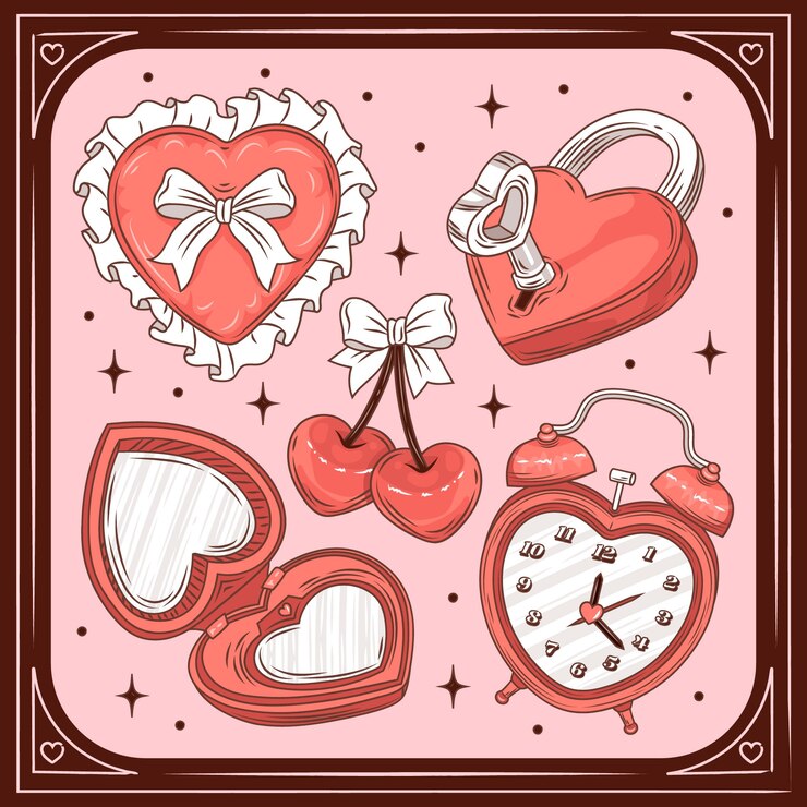 Free Vector hand drawn love cartoon element