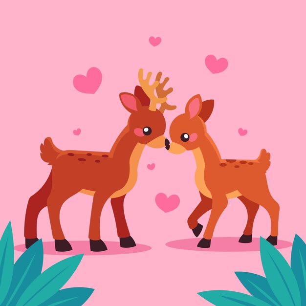 Free vector hand drawn love cartoon illustration