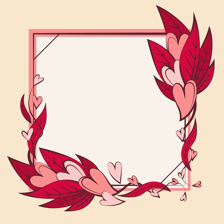 Free Vector hand drawn love photo frame template